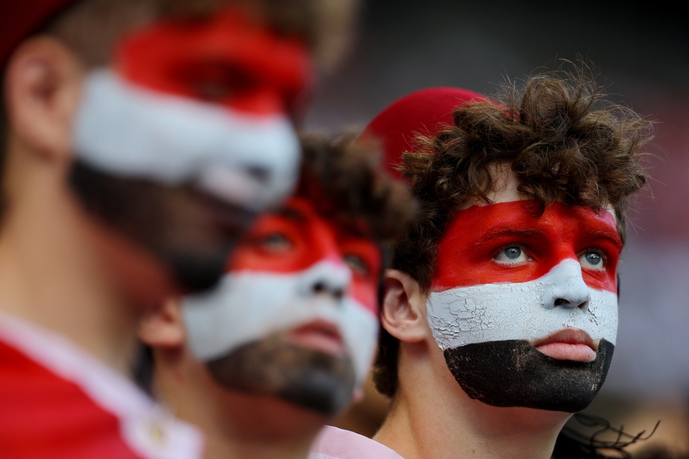  
General view of Egypt fans inside the stadium before the match 