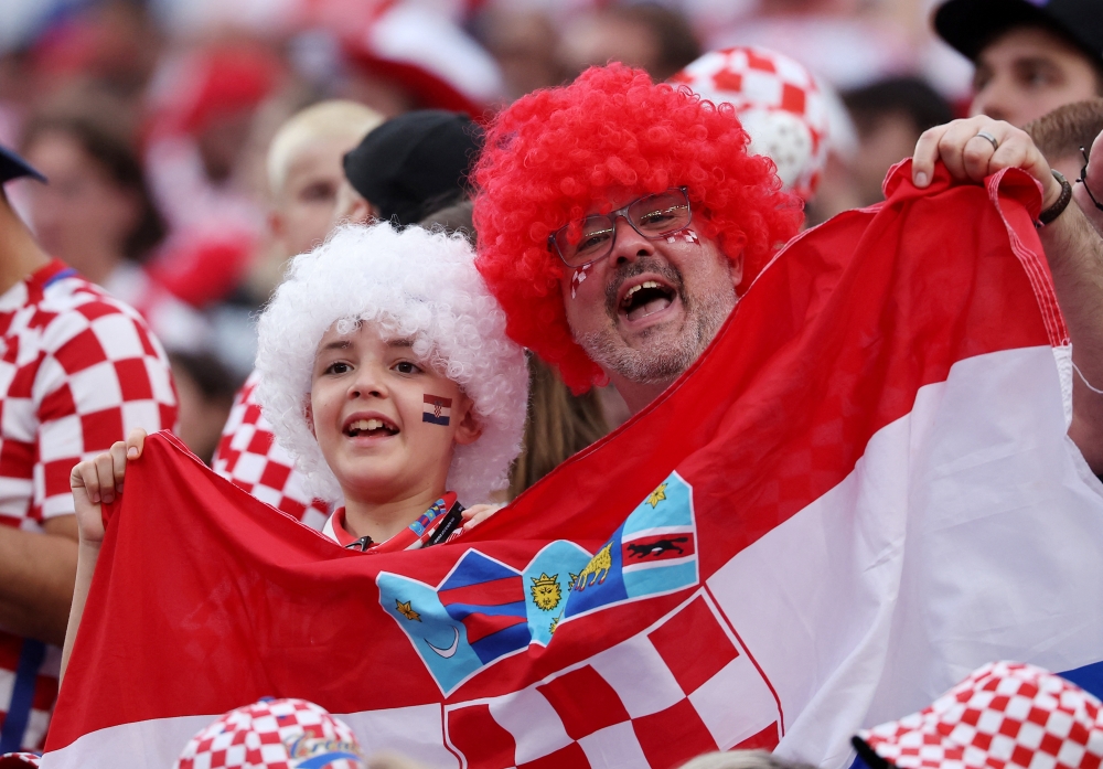  
Croatia fans during the match 