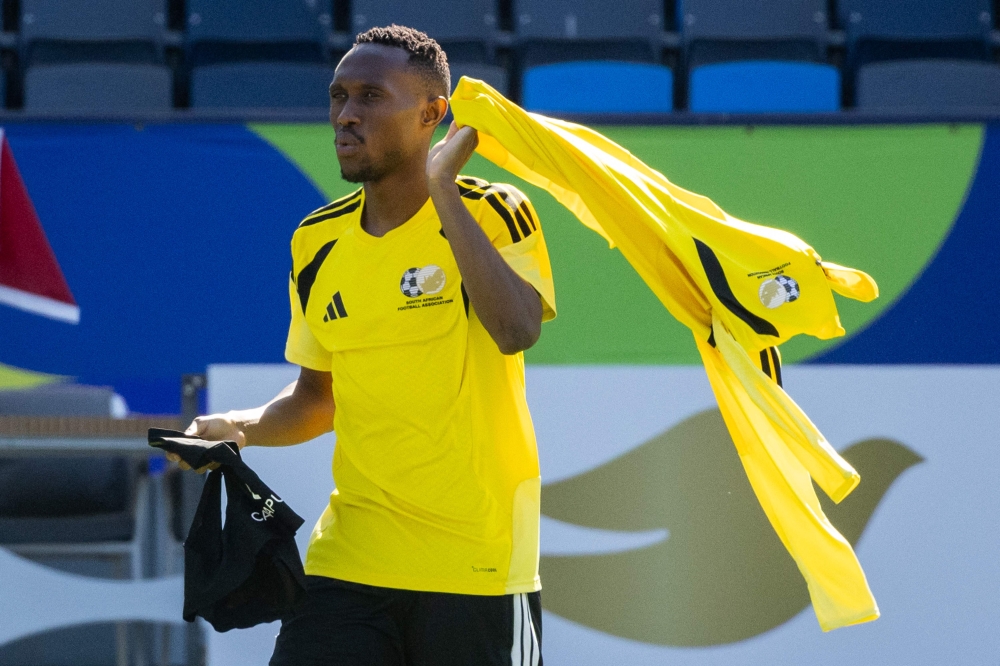 South Africa's forward #12 Thapelo Maseko. — AFP  