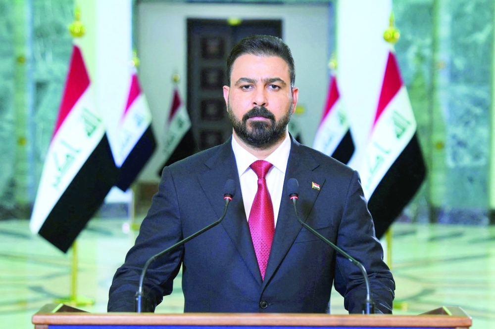 Iraqi Prime Minister Ali al-Zaidi delivers a televised address, in Baghdad. — Reuters file photo 