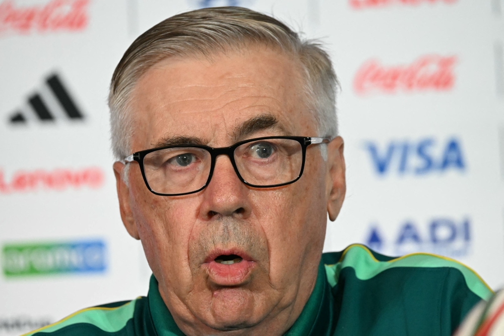 Brazil's Italian head coach Carlo Ancelotti. — AFP