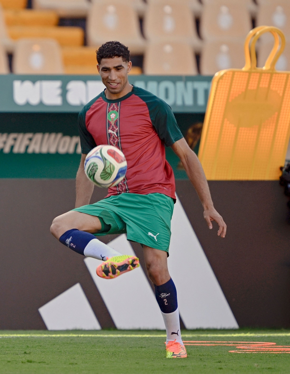 Morocco's #02 Achraf Hakimi. — AFP