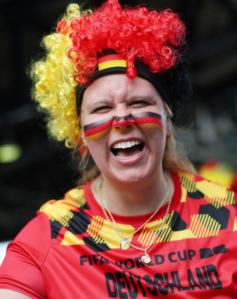  
Germany fans inside the stadium before the match  