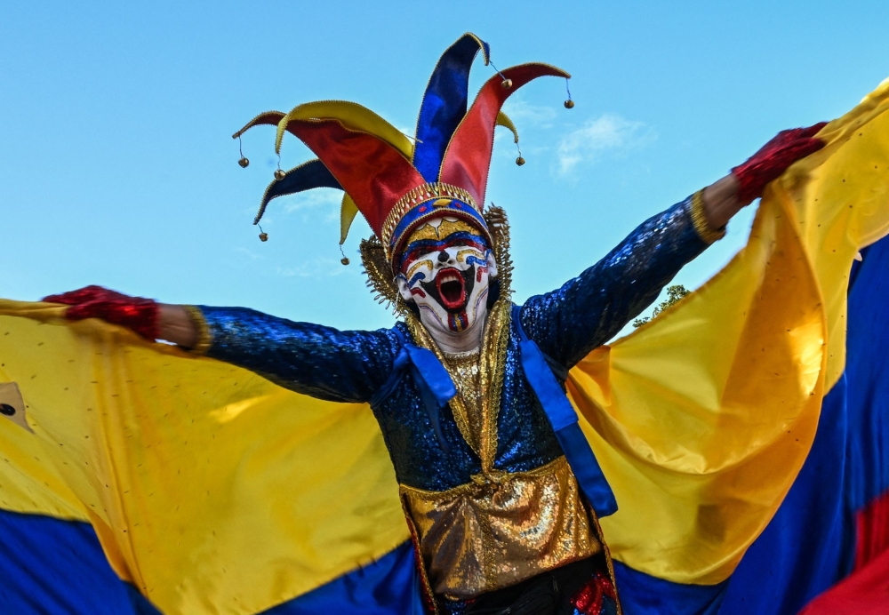 TOPSHOT - A Colombia fan reacts while watching the 2026 FIFA World Cup Group K match between Colombia and Portugal during a fan gathering at the FIFA Fan Festival in Miami 
 