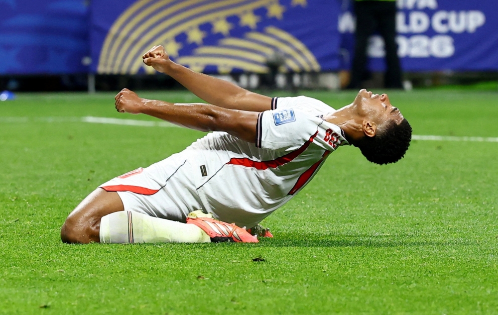  
England's Bellingham celebratesKane's goal. — Reuters 