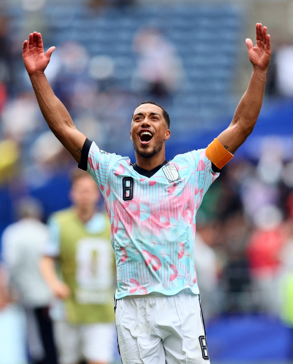  
 Belgium's Tielemans celebrates after the match. — Reuters  