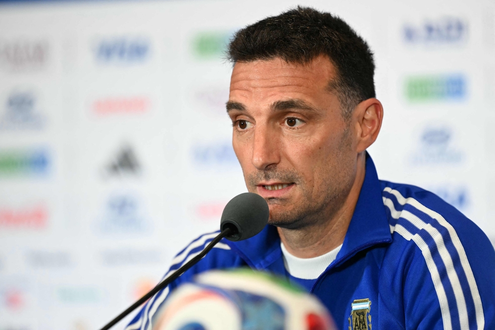 Argentina's head coach Lionel Scaloni. — AFP 