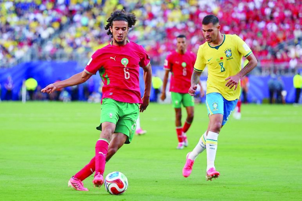 morocco player Ayyoub Bouaddi.