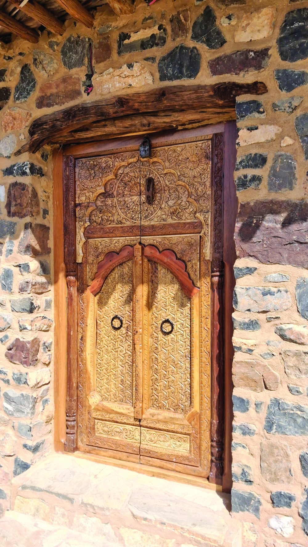 Omani wooden doors in the villages