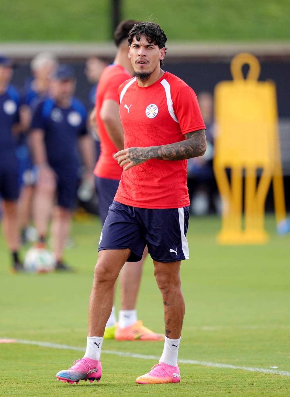  
Paraguay's Gustavo Gomez . — Reuters