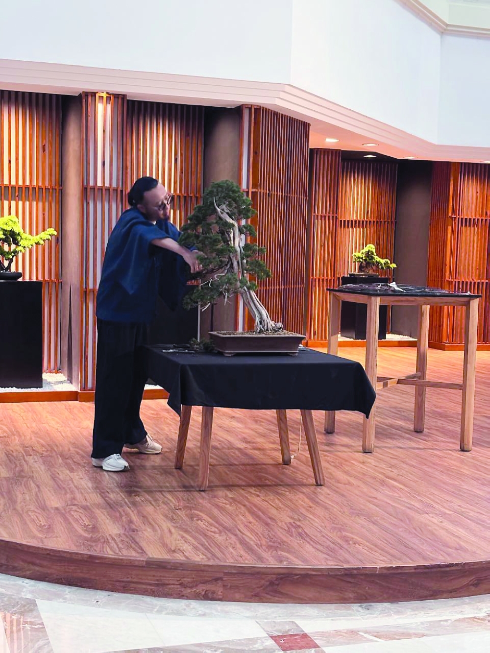 Demonstrations that he held across Muscat were an attempt to promote bonsai as "living art".