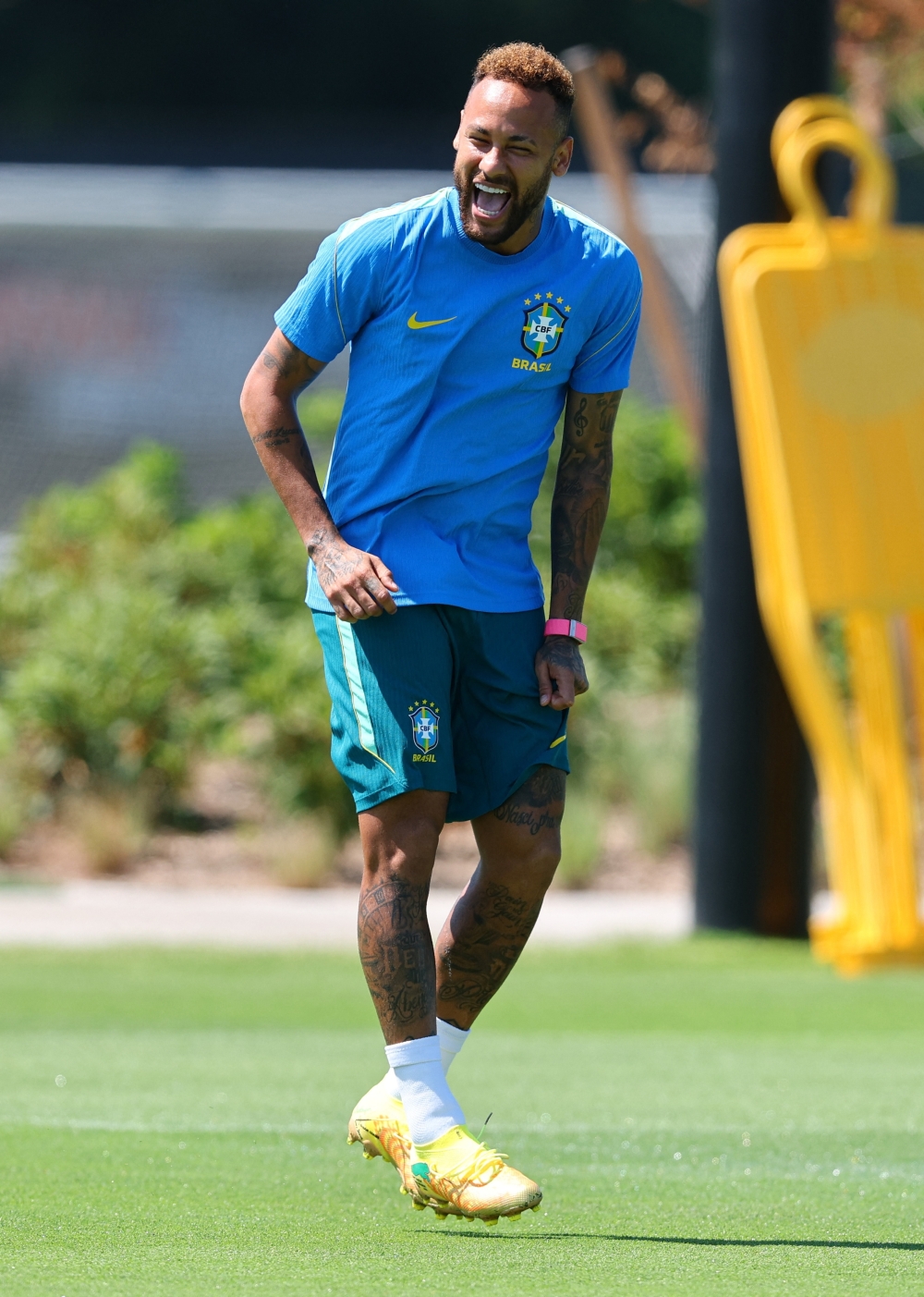 Soccer Football - FIFA World Cup 2026 - Brazil Training - Columbia Park Training Facility, Morristown, New Jersey, U.S. - July 4, 2026
Brazil's Neymar Jr. during training IMAGN IMAGES via Reuters/Vincent Carchietta