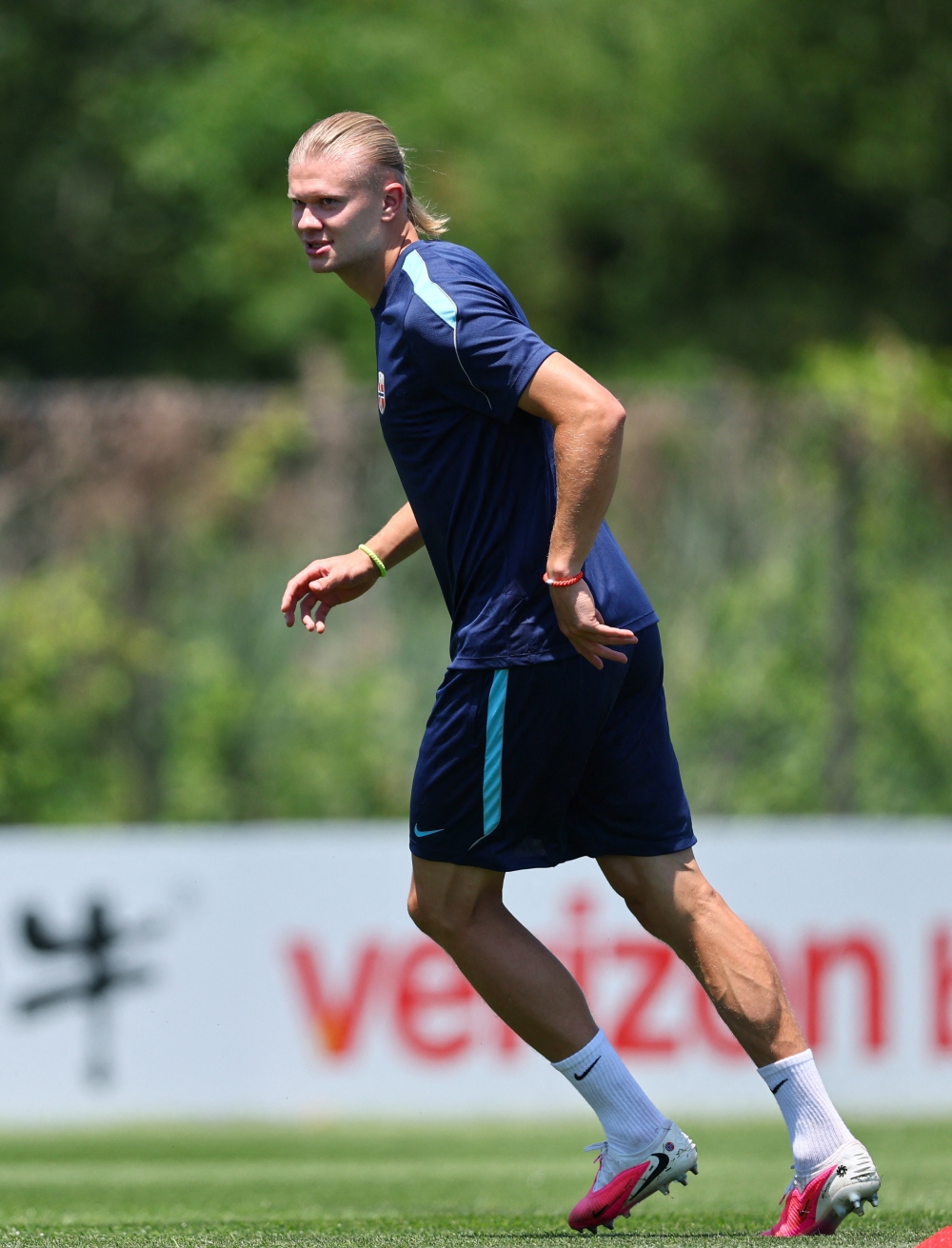 clSoccer Football - FIFA World Cup 2026 - Norway Training - Melanie Lane Training Grounds, East Hanover, New Jersey, U.S. - July 4, 2026
Norway's Erling Haaland during training IMAGN IMAGES via Reuters/Vincent Carchietta