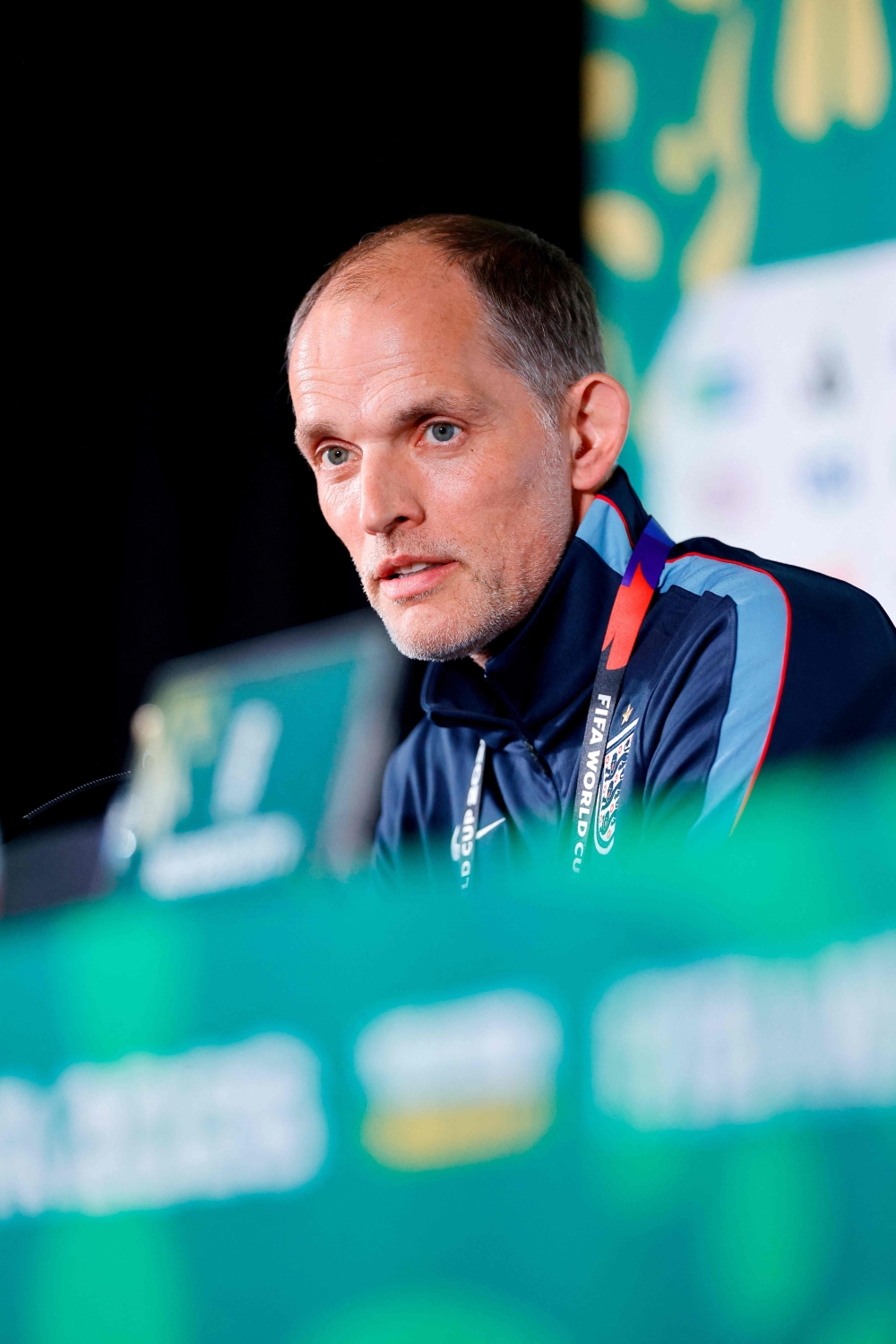England's German head coach Thomas Tuchel gives a press conference 