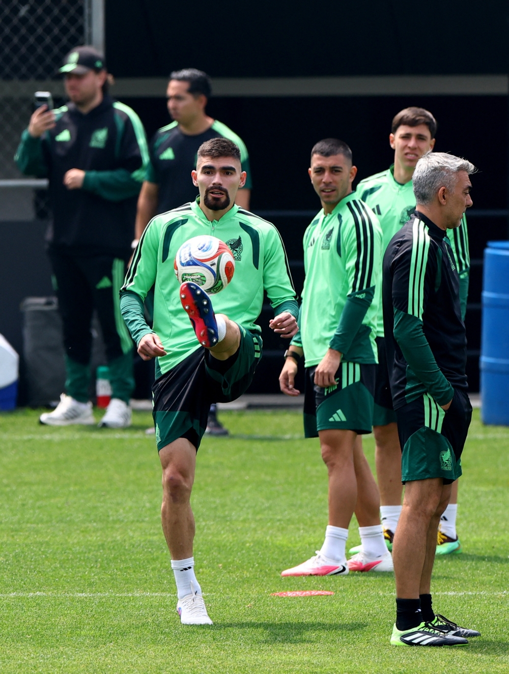  
Mexico's Johan Vasquez during training  