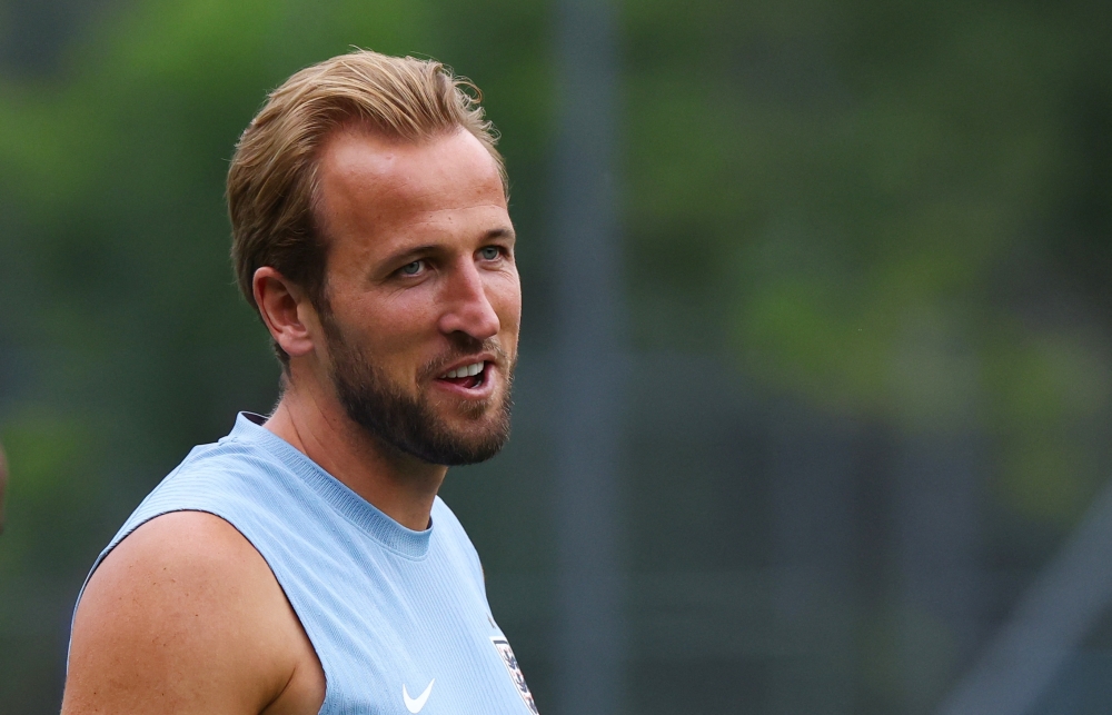 England's Harry Kane during training