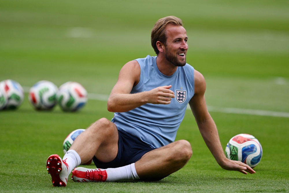 England's Harry Kane during training