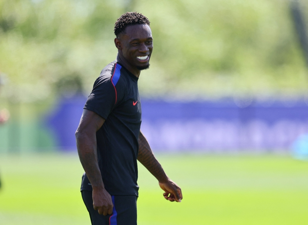  
Folarin Balogun of the U.S. during training 