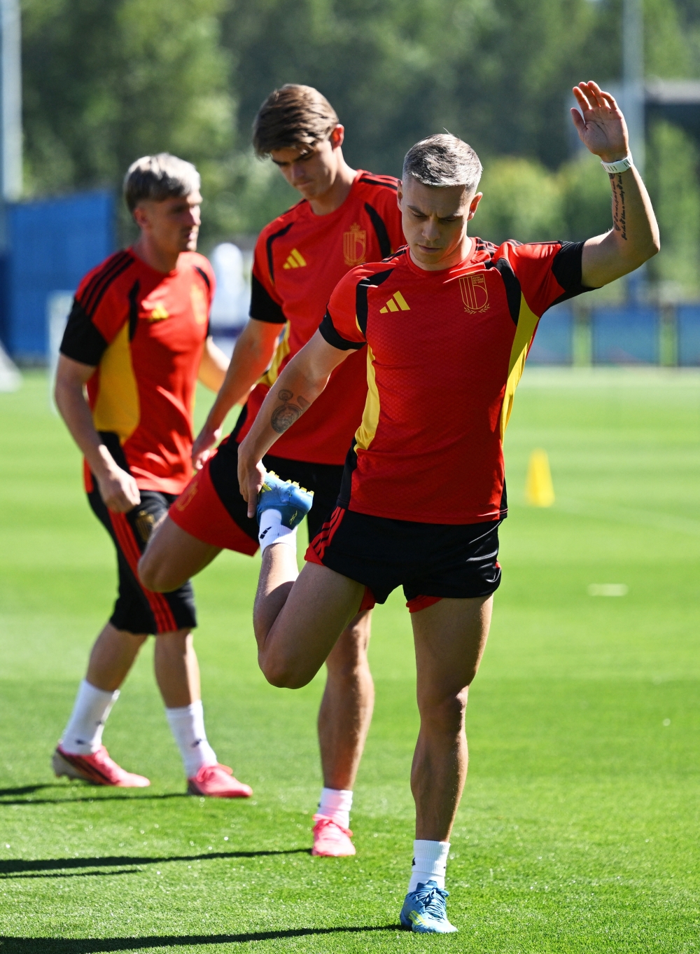  
Belgium's Trossard during training. — Reuters