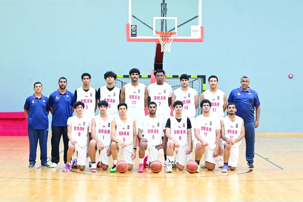 The squad comprises Mazin al Owaisi, Azzan al Ajmi, Abdulsamad al Subhi, Mishal Qafqaf, Sami al Busaidy, Ali al Wahibi, Saif al Yahyaei, Adam al Hinai, Elyas al Obaidani, Muhab al Humaidhi, Al Mulhim al Obaidani and Azd al Bahlani.