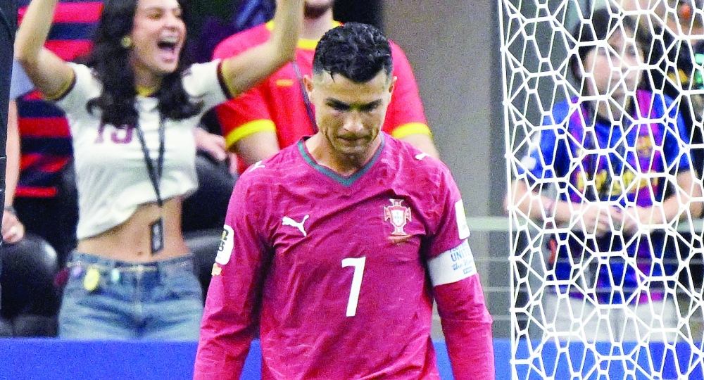 Portugal's Cristiano Ronaldo looks dejected after the match as Portugal are eliminated from the World Cup. — Reuters