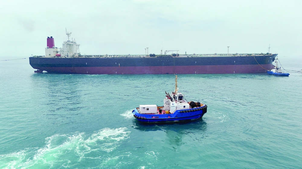 An oil tanker berthed at one of Iraq's oil terminals near Basra over the closure of the Strait of Hormuz. — AFP file photo
