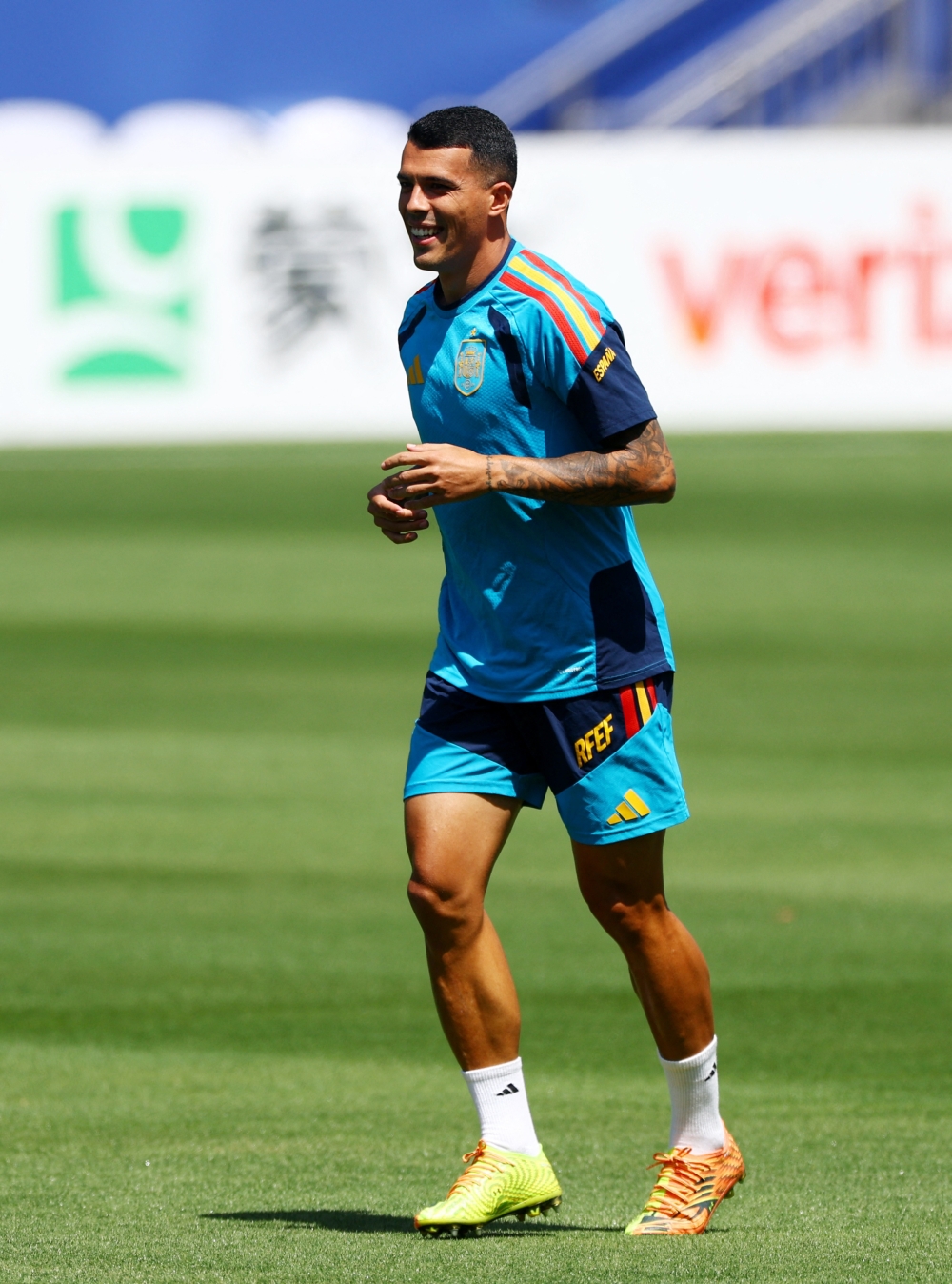  
Spain's Porro during training. — Reuters  