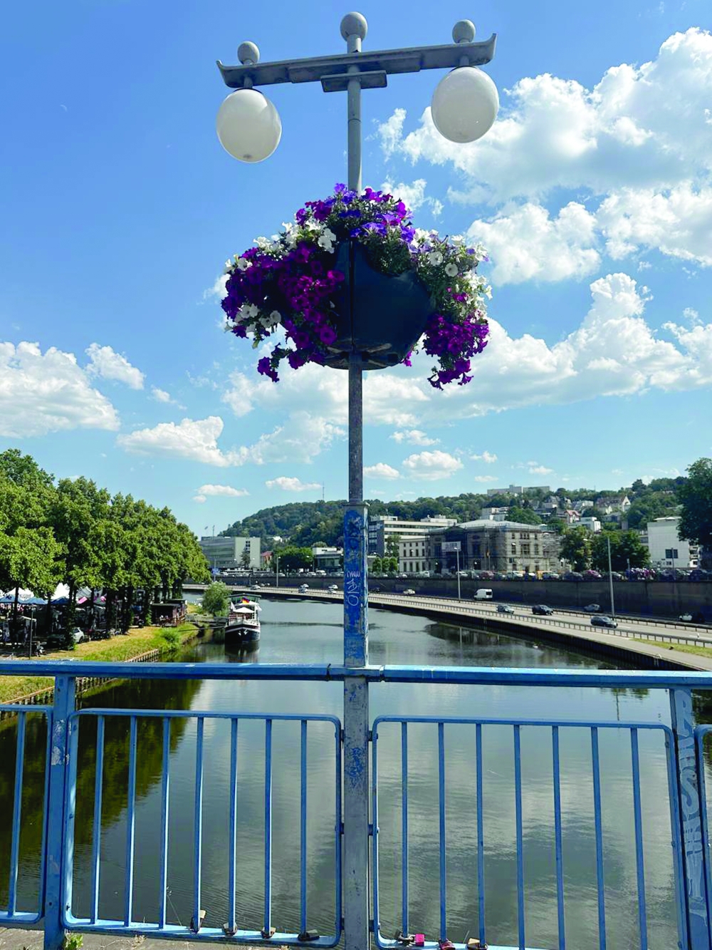River Saar from the Wilhelm-Heinrich Bridge in Saarbrücken