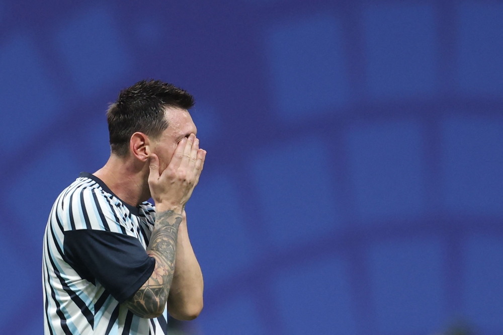 Argentina's forward #10 Lionel Messi celebrates after winning the 2026 World Cup round of 16 football match between Argentina and Egypt  