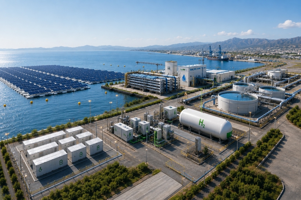 The Oman Blue Infrastructure Platform will integrate floating solar photovoltaic (PV) generation, water desalination, battery energy storage systems, green hydrogen production and industrial water infrastructure (Picture for illustration)