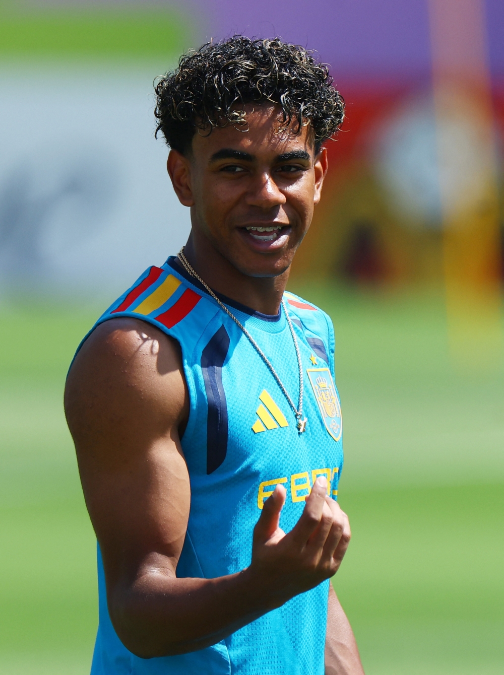 Spain's forward #19 Lamine Yamal . — Reuters