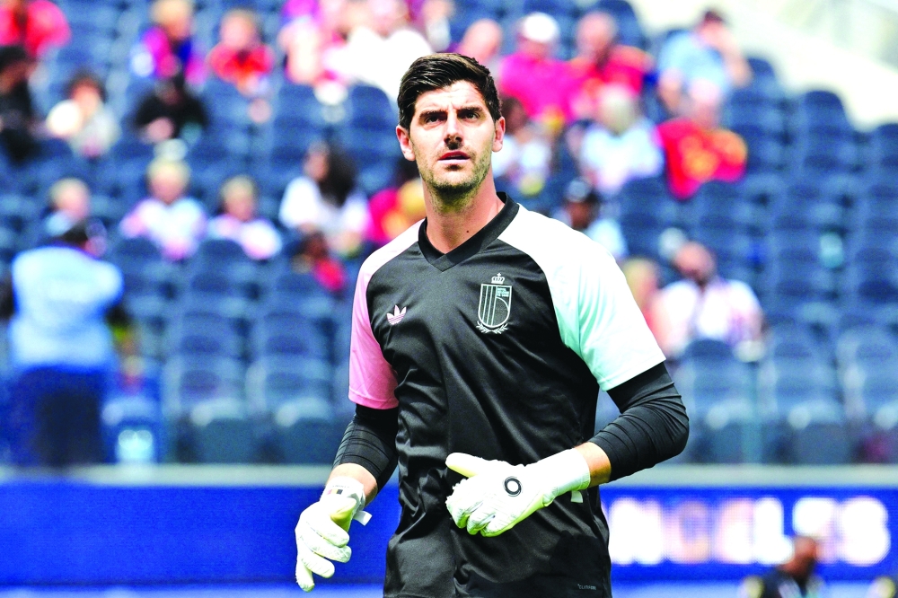 Belgium's goalkeeper #01 Thibaut Courtois. — AFP