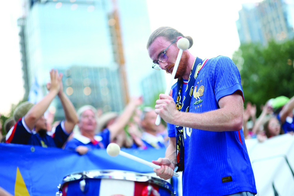  
France fans gather ahead of Spain match. —Reuters
