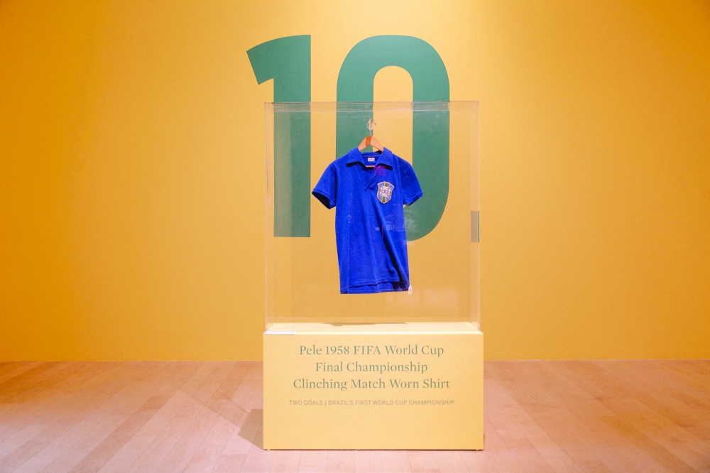 Pele's FIFA WC 1958 final jersey at Sotheby’s auction house
