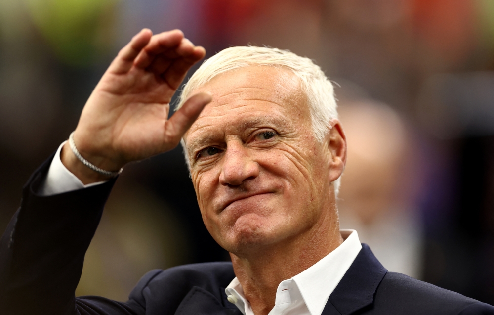 France coach Didier Deschamps before the match.— REUTERS