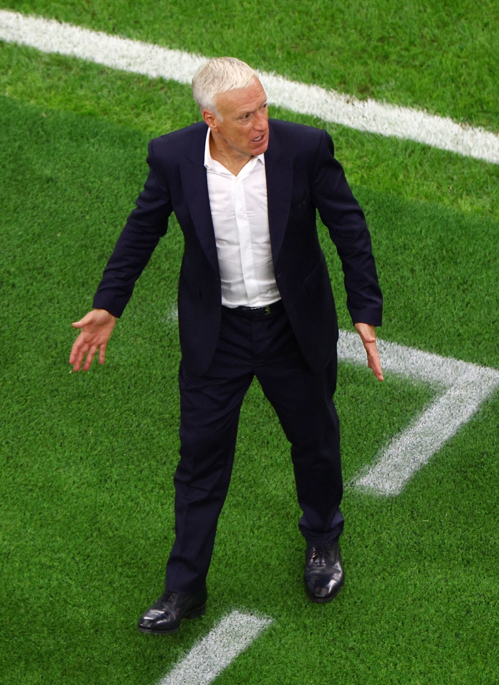 France coach Didier Deschamps reacts.— REUTERS