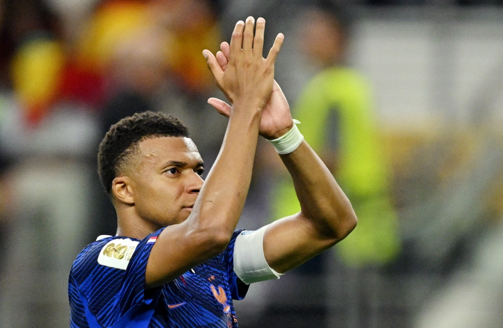  Kylian Mbappe looks dejected after the match as France are eliminated from the World Cup.— Reuters