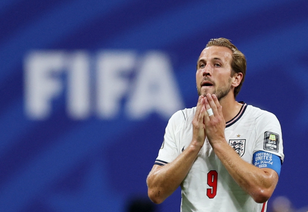 England's Harry Kane looks dejected after the match as England are eliminated from the World Cup.— REUTERS