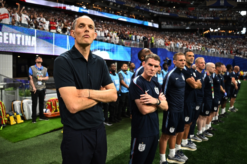 England manager Thomas Tuchel before the match. — REUTERS