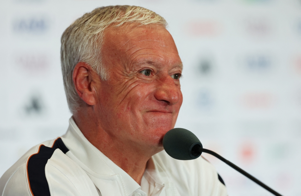 France coach Didier Deschamps during the press conference.— REUTERS