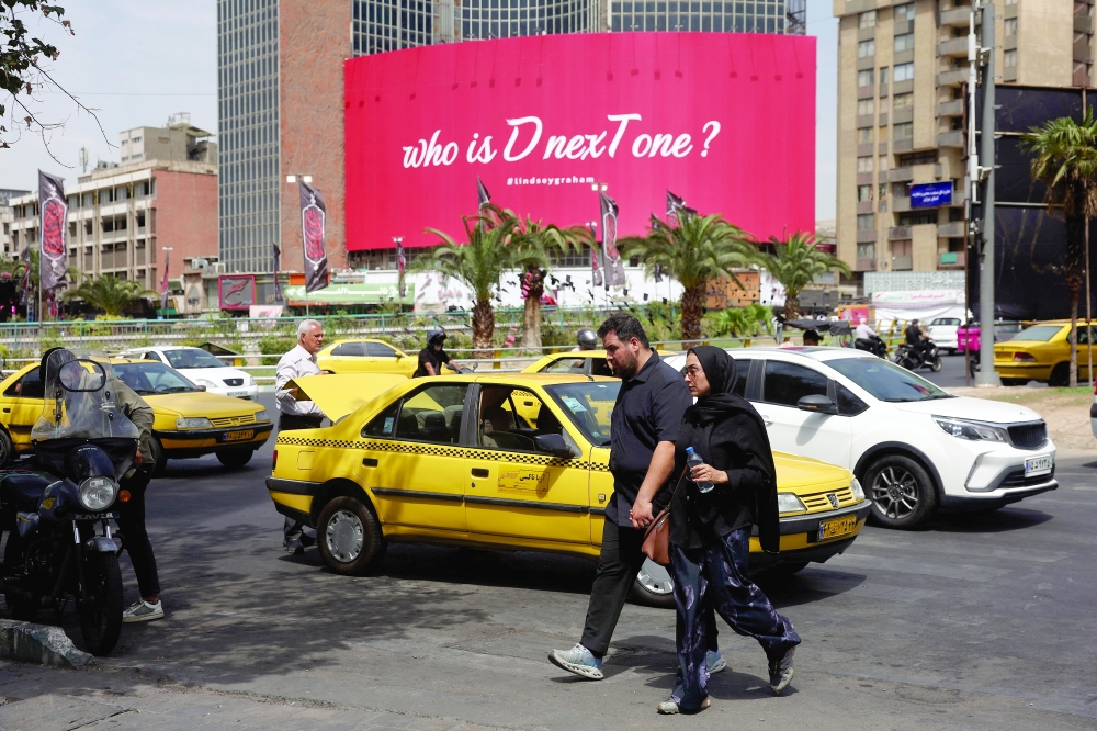 A billboard threatening US President Donald Trump on a building in Tehran, Iran. — Reuters
