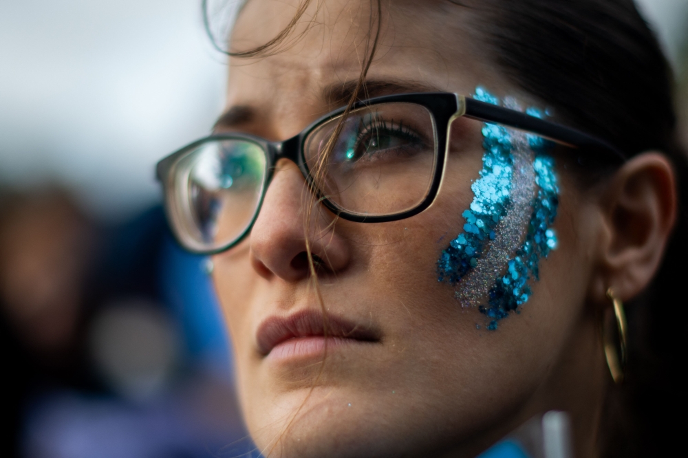 Argentina fans watch the FIFA World Cup final. — AFP