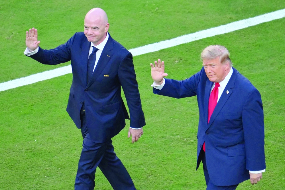   FIFA President Gianni Infantino (L) and US President Donald Trump. — AFP