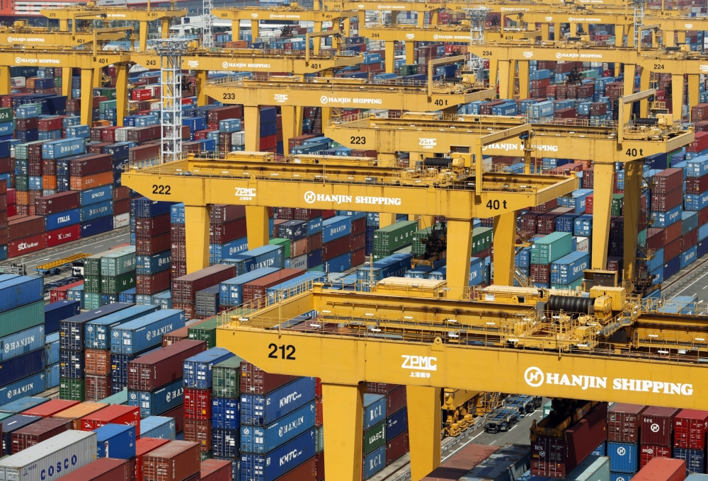 A container terminal is seen at the Busan New Port in Busan, South Korea. — Reuters