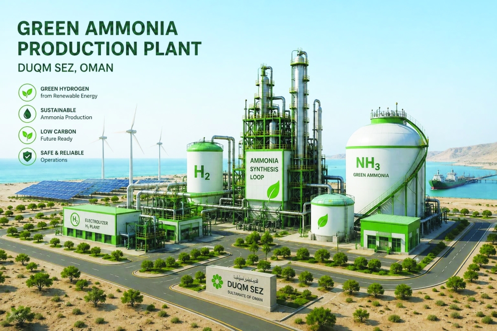 
Construction is progressing across multiple components of ACME’s integrated green ammonia project at Duqm (Picture for illustration only). 