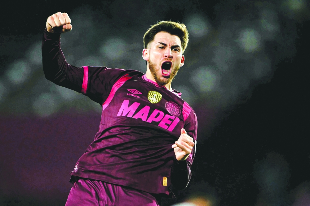 Franco Watson celebrates first goal. — AFP 