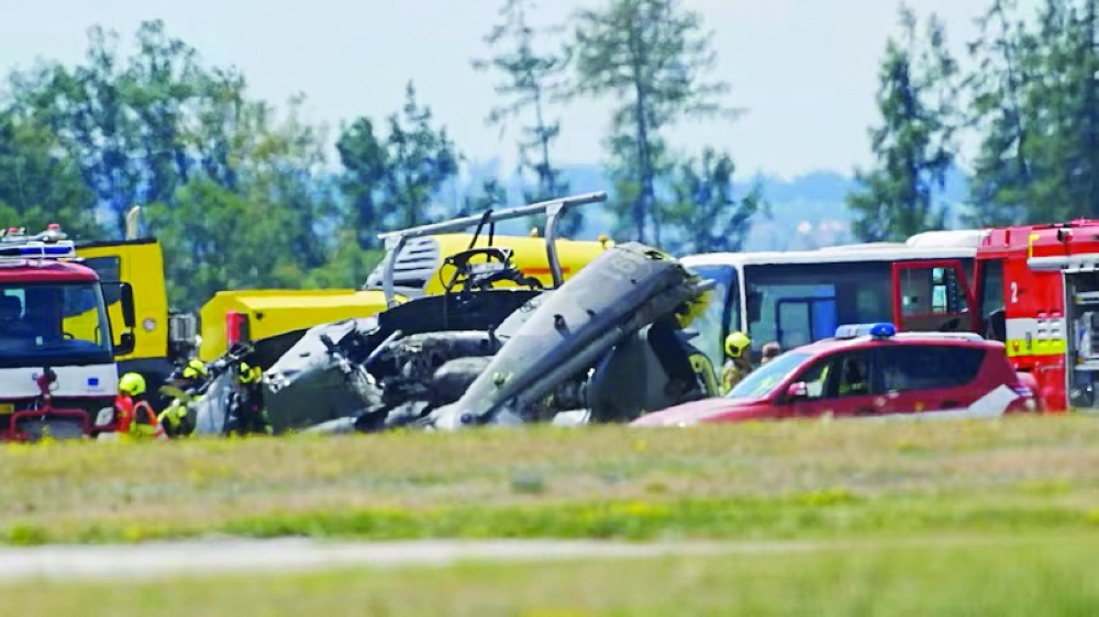 The crash happened at an ⁠army base in Namest nad Oslavou, 180 km southeast of Prague.