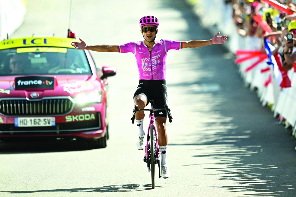 EasyPost's Richard Carapaz celebrates. — Reuters