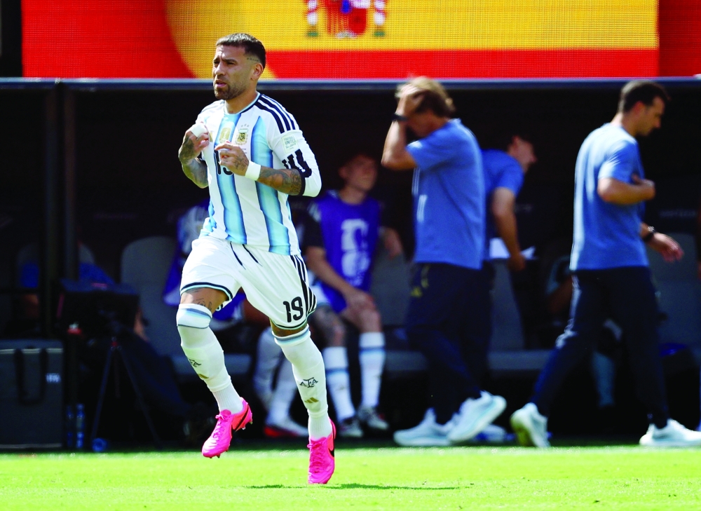 Argentina's Nicolas Otamendi. — Reuters