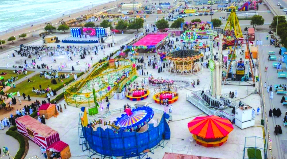The open-air theatre hosted a variety of family-oriented entertainment and children's competitions.